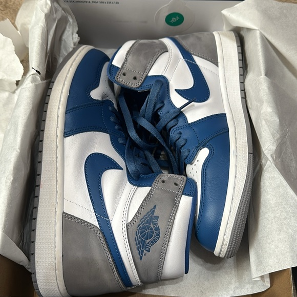 Mens Jordan 1 Retro High OG True Blue - Picture 2 of 10
